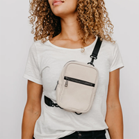 Sac à bandoulière en nylon personnalisé pour hommes et femmes longue bande unique bandoulière professionnelle fronde broderie en polyester
