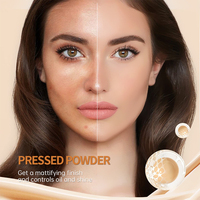 Vente chaude Kirrming Poudre Compacte 3 Couleurs Contrôle De L'huile Étanche Longue Durée Couverture Complète Blanchissant Mat Poudre Fixante