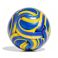 Ballon de football d'entraînement professionnel thermocollé et cousu à la machine, brillant, taille 4, économique avec logo personnalisé pour les sports d'équipe