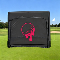 Maison simulateur de golf gonflable personnalisée, terrain d'entraînement de golf, enceinte de simulation de golf 6, tente d'enceinte avec écran d'impact