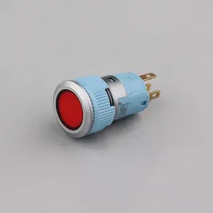 12V LED push button chuyển mp016s/F11-D momentary tự khóa vòng chiếu sáng Max 3A nhựa kim loại