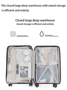 Koper bagasi berpergian kapasitas besar, koper troli kunci TSA - Product Image 3