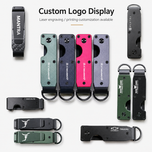 Mosquetón inteligente de aleación de aluminio personalizado al por mayor llavero 5 teclas impermeable ligero llavero rectangular estilo de moda - Product Image 5