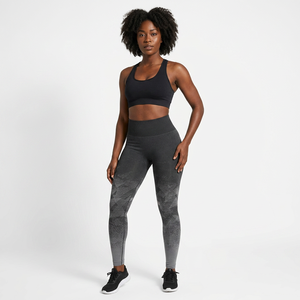 Leggings de yoga sans couture à taille élastique, haute compression, légers et respirants, pour la gym, personnalisables avec marque privée, vente en gros - Product Image 1