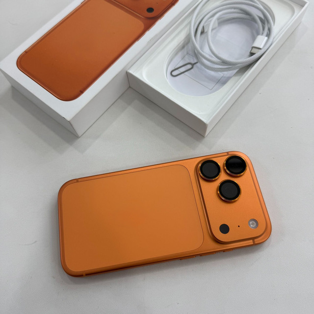 17 Pro Max Orange 5G Unlocked Smartphone 64MP+48MP Cameras 120Hz OLED Display Android 15 Deca Core Long Battery Life Work Phone