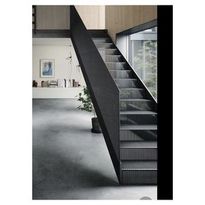 Prima Euro Style Interior Straight Staircase <strong>White</strong> Powder Coated Steel Beam Beech <strong>Wood</strong> <strong>Steps</strong> Stairs for Home - Product Image 4