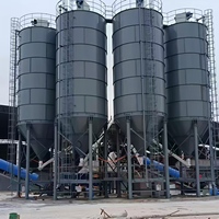 Silo à ciment vertical détachable de 50 à 400 tonnes avec moteur électrique, réservoir de stockage de cendres volantes en vrac, haute efficacité de production, directement