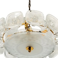 Lampe suspendue en verre moderne avec chaîne en fer antique, alimentation CA, éclairage d'hôtel pour la décoration de salle à manger/salon