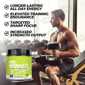 Vitahealthy OEM/ODM Etichetta Privata, Polvere Energetica <span class=keywords><strong>Pre</strong></span>-Allenamento Pura e Naturale al Gusto di Mela, Integratore in Polvere per Adulti - Product Image 3