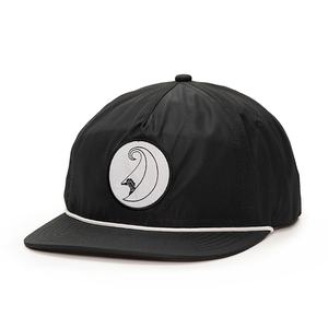 Gorras de Béisbol Negras Personalizadas con Logotipo de 5 Paneles, Gorras de Nailon con Cierre a Presión y Cuerda - Product Image 1