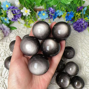 Piccola <span class=keywords><strong>sfera</strong></span> di ossidiana in argento naturale lucida <span class=keywords><strong>sfera</strong></span> di ossidiana <span class=keywords><strong>nera</strong></span> <span class=keywords><strong>sfera</strong></span> di pietra preziosa ossidiana <span class=keywords><strong>sfera</strong></span> di cristallo Chakra guarigione - Product Image 2