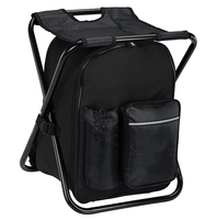 Sac à dos tabouret 3-en-1 isotherme en tissu Oxford avec logo personnalisé et sac isotherme pour camping et pêche en extérieur