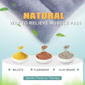 Almohadilla térmica para cuello y hombros para microondas, compresa caliente para alivio del dolor de espalda, bolsa térmica con semillas para microondas - Product Image 4