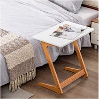 Café Snack Table Design Bambou Z Forme Moderne Logo Personnalisé Naturel Meubles De Salon Support À La Mode Contemporain