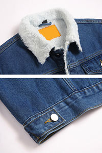 Custom Manufacturer Autumn Varsity Stand Stylish Embroidered <b>Rhinestone</b> Distressed Acid Wash Vintage Men's Denim <b>Jacket</b> Front - Product Image 3