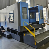 Promotion : Centre d'usinage vertical CNC HMC630 à double table, magazine de 30 outils, moyenne capacité, BT50, fraiseuse GSK