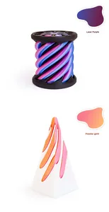 Jouet de bureau anti-stress en forme de cône spiralé imprimé en 3D, nouveauté et cadeau amusant en plastique pour soulager le stress - Product Image 2