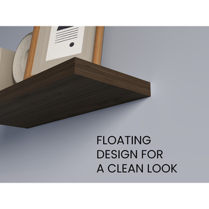 Ecco 31.5 In Wide Floating <b>Shelves</b> Set Of 2 <b>Wall</b> <b>Mount</b> Storage Bookshelf For Bedroom Bathroom Decor - Product Image 4