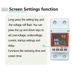 Wifi một pha 2P AC <span class=keywords><strong>Meter</strong></span> PC vật liệu hiện tại hạn chế chức năng thời gian quá áp/bảo vệ điện áp thấp - Product Image 5