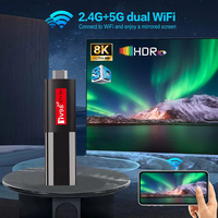 Mini TV Stick Inteligente TV98 Personalizado OEM, Allwinner H618 Quad Core, WiFi 2.4/5G, BT5.0, 2GB 16GB, Android 14.0, ATV 8K