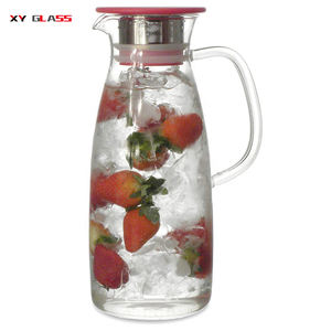 Tapa de filtro colador de estilo español moderno jarra de vidrio térmico hecha a mano de té de agua fría - Product Image 1