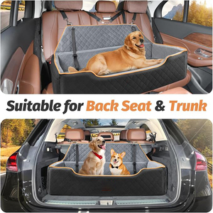 Siège de voiture pour grand chien, lit de voyage en éponge haute densité avec housse lavable et sangles de sécurité pour chiens de taille moyenne à grande - Product Image 6