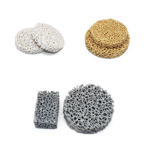 Monolithe en céramique de nid d'abeilles de mousse poreuse de carbure de silicium Application en céramique industrielle avec le service de coupe - Product Image 1