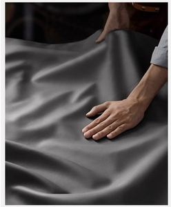 Black Waffle Leather Bed Traditional Chinese Style Solid Wood <b>Double</b> Bed Light Luxury, Modern Simple Ultra-thin Headboard - Product Image 6