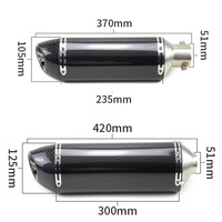 Pot d'échappement modifié pour moto Yoshimura R55 à 4 sorties de 51 mm pour R15 Nmax Tmax GSR750 Ninja400