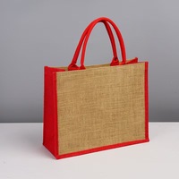 Bolsa de Yute Negra Natural con Logotipo Personalizado, Impresa con Serigrafía, para Regalos de Aniversario o Boda, con Asas Resistentes