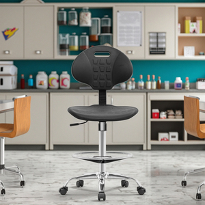 Sillas de muebles de <span class=keywords><strong>laboratorio</strong></span> modernas, sillas de <span class=keywords><strong>laboratorio</strong></span> de informática de escuela secundaria, fabricado en acero PP para hospitales, talleres, almacenes - Product Image 1