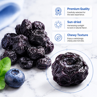 OEM Bulk Gedroogde Blauwe Bessen Hele Natuurlijke Zure Zachte Zonder Toegevoegde Suiker Antioxidantenrijk Gezonde Snack Fruit Superfood 10kg