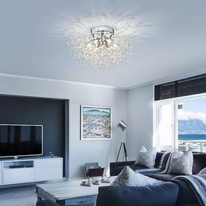Moderne Wohnzimmer Hängende Deckenpendelleuchte Kristallperlen Luxus <span class=keywords><strong>LED</strong></span> Kronleuchter Deckenlampe - Product Image 4