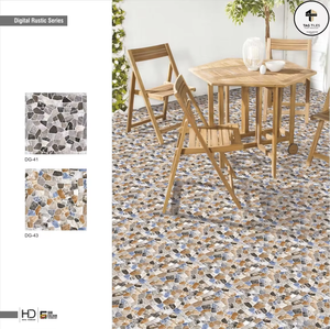 Carreaux de sol en porcelaine série Terrazzo, antibactériens, résistants à l'usure, isolants thermiquement, pour extérieur, villa, salle à manger, supermarché - Product Image 4