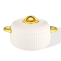 Ensemble de 3 chauffe-plats isothermes en acier inoxydable pour fêtes et événements, type boîte à lunch isolée