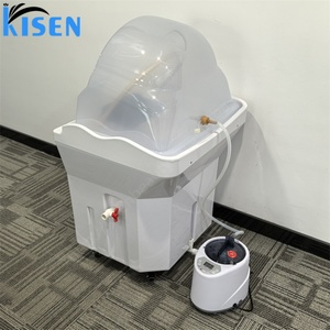 Kisen Professional Salon <b>Head</b> Spa Basin Portable Shampoo Sink Pipeless Bowl Japanese <b>Style</b> Steamer Hood Attachments - Product Image 3