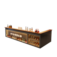 Table de bar en bois de style industriel rétro moderne pour salon, salle de billard, café, salle de sport, hôtel, restaurant barbecue