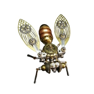 Kits de modèles métalliques <span class=keywords><strong>3D</strong></span> Steampunk, assemblage <span class=keywords><strong>mécanique</strong></span> électrique, jouet de bricolage, <span class=keywords><strong>puzzle</strong></span> pour enfants, 51 à 100 pièces, insecte, mouchette en laiton - Product Image 3
