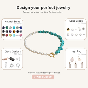 Collier ras du cou de luxe 2026 en perles turquoise et nacrées avec fermoir doré vintage pour filles et femmes – Bijou au design unique - Product Image 5