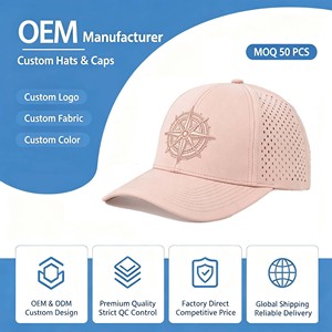 Gorra Deportiva de Golf con Cierre a Presión, de Poliéster y Spandex, Transpirable, con Perforaciones Cortadas a Láser, Estructurada y de Alta Calidad, al por Mayor - Product Image 1