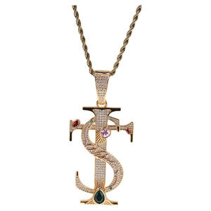 <span class=keywords><strong>Asen</strong></span> Ai Zhiheng สร้อยคอฮิปฮอปส่วนบุคคลจี้เพทายฝังไมโครสีสำหรับผู้ชายผู้หญิง - Product Image 3