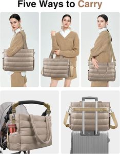 <span class=keywords><strong>Bolsas</strong></span> de lona acolchadas impermeables de gran tamaño con logotipo personalizado, bolsa de viaje <span class=keywords><strong>para</strong></span> mamá, almacenamiento de pañales <span class=keywords><strong>para</strong></span> bebés - Product Image 6
