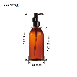 280ml Transparent PET <b>Pump</b> <b>Bottle</b> for Body Wash Shower Oil - High Beauty Custom Body Lotion Lotion Container Wholesale - Product Image 4