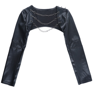 Ropa gótica Mujer Cadena desmontable Cuero Halloween Nuevo estilo callejero Cuero punk - Product Image 5