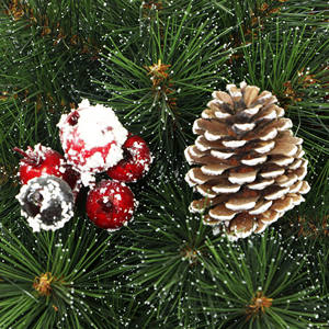 大型户外人造圣诞树高品质7英尺8英尺9英尺10英尺12英尺带智能发光二极管灯白色聚乙烯树枝圣诞树 - Product Image 5