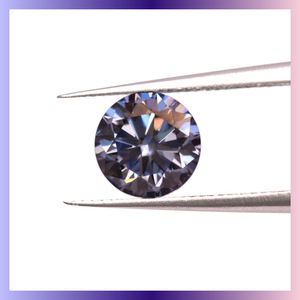 Round Moissanite Loose Stone Light Purple GRA Certified For Jewelry Making - Product Image 5