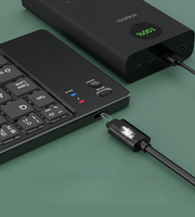 Keyboard BT Lipat Tipis dengan Sakelar Scissor, Dapat Diisi Ulang via USB, Multi Perangkat untuk Ponsel, Tablet, Laptop, Mengetik