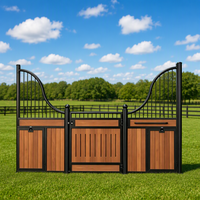 Porte de box pour chevaux robuste à charnières en acier galvanisé avec charnières anti-affaissement, résistante aux chocs, haute rigidité, garantie 5 ans pour la ferme