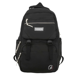Simple Large Capacity <b>Backpack</b> 18 In <b>Black</b> For Female Students School Education Letter Pattern Soft Handle - Product Image 5