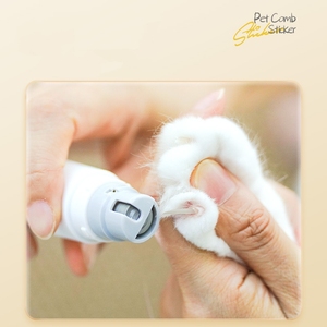 Cortauñas y Lima Eléctrica Recargable 2 en 1 de 2 Velocidades de Acero Inoxidable para Mascotas con Cepillo Quitapelos - Product Image 3